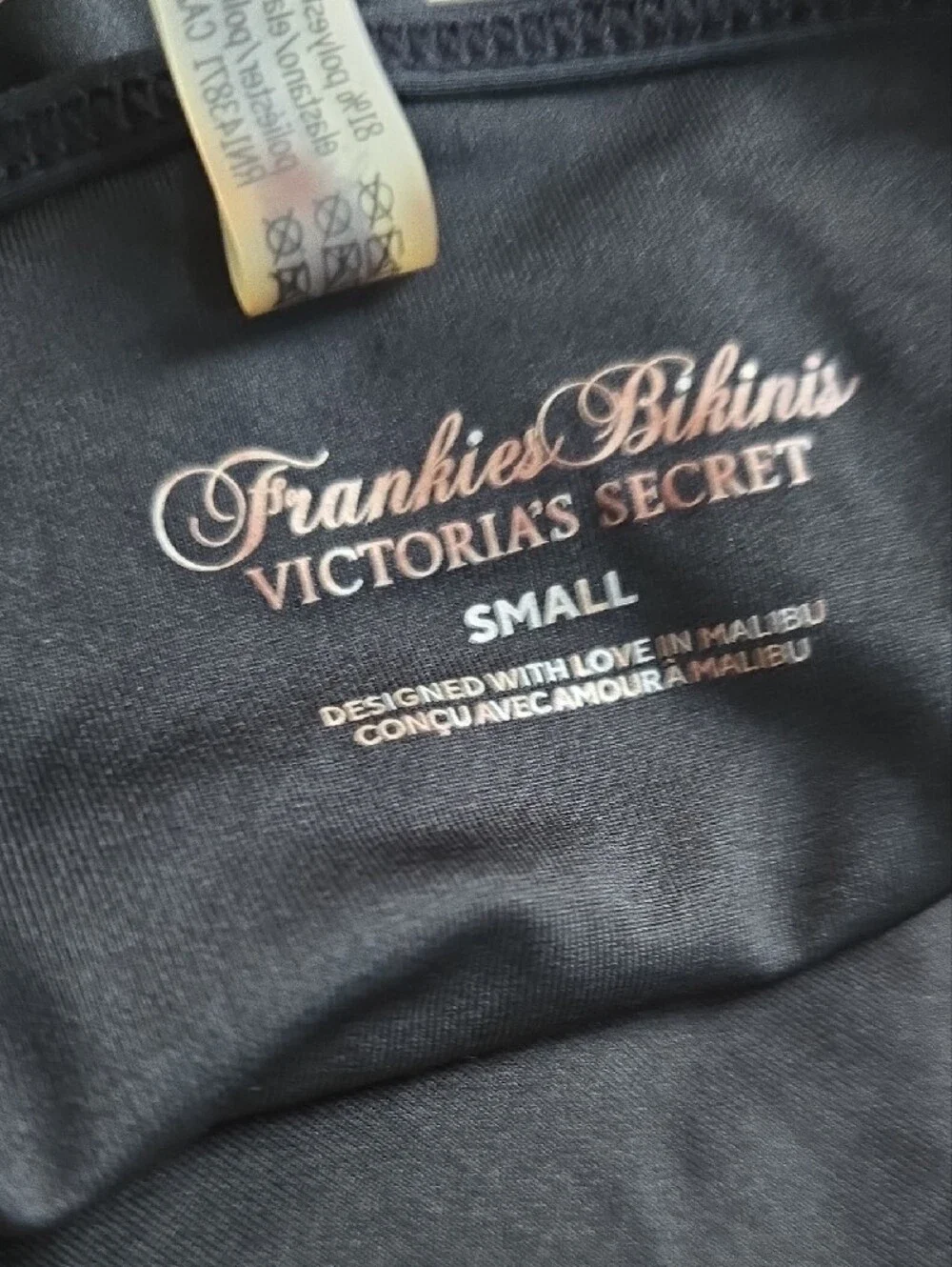 Victoria's Secret x Frankie's Bikinis Black One-Piece Swimsuit SIZE S